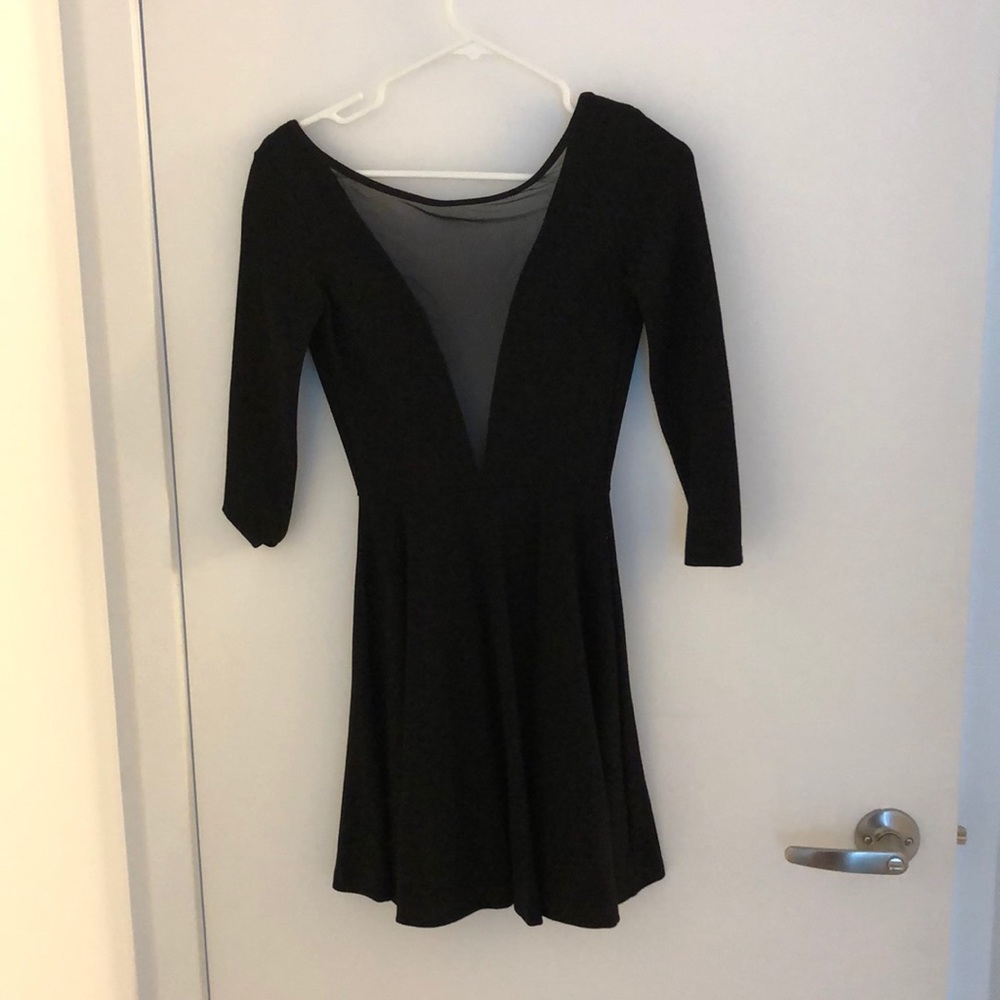 American apparel black skater dress size small